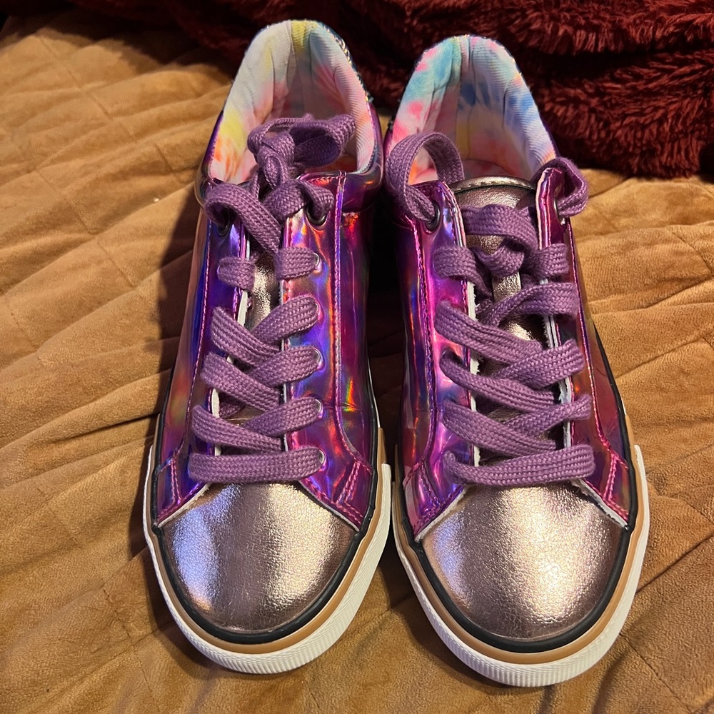Steve Madden Purple Sneakers Metallic Finish